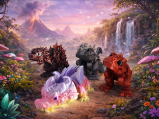 Dragons et dinosaures géants en impression 3D