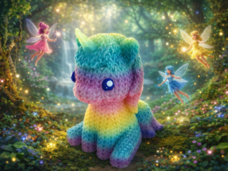 Lilie la licorne tricot géante en impression 3D