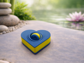 Gyroscope antistress coeur bicolore