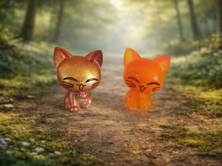 Malin le chat en résine