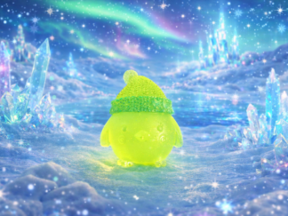 Pingouin avec bonnet en résine