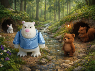 Gaston l'ours ronchon en impression 3D